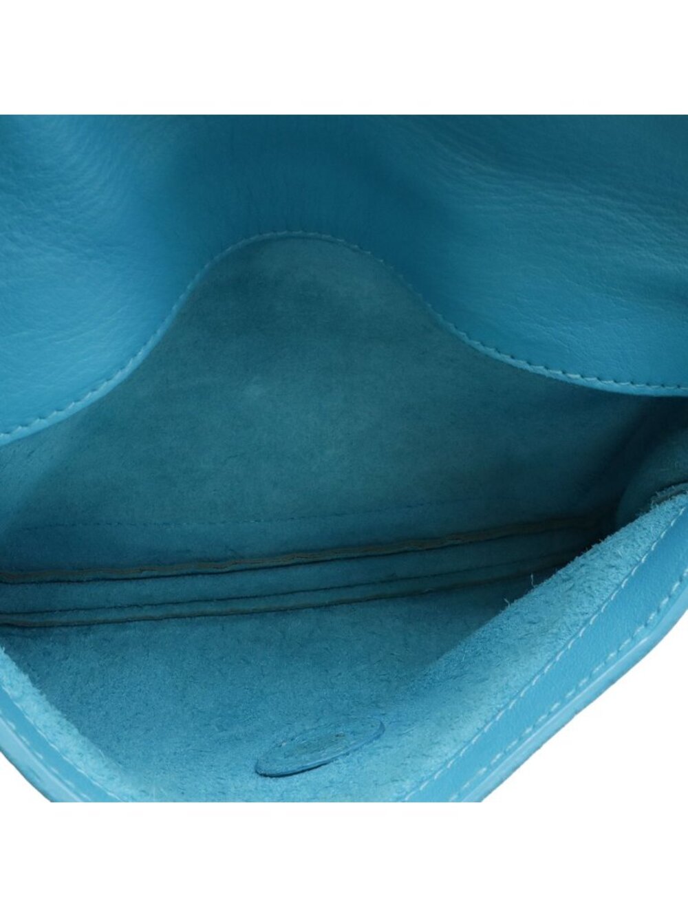 Balenciaga Paper Triple XS Shoulder Bag Pochette 2-Way Clutch Leather Turquoise - Picture 8 of 9